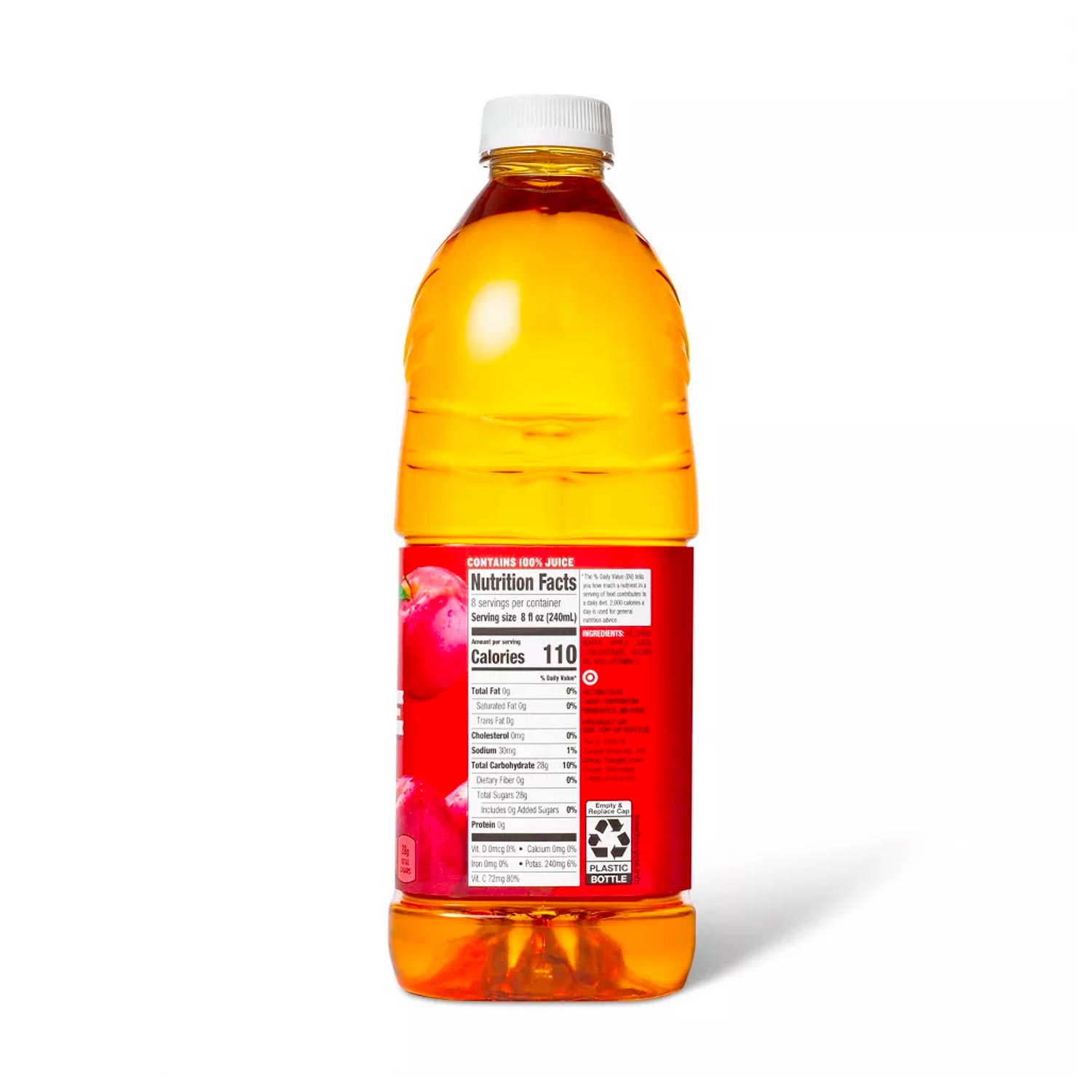 100% Apple Juice - 64 fl oz Bottle - Imagem 2